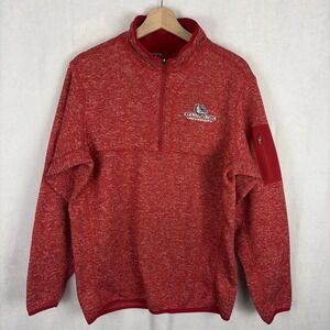 Gonzaga Bulldogs Sweater Mens Large Red NCAA Basketball Antigua Quarter Zip‎